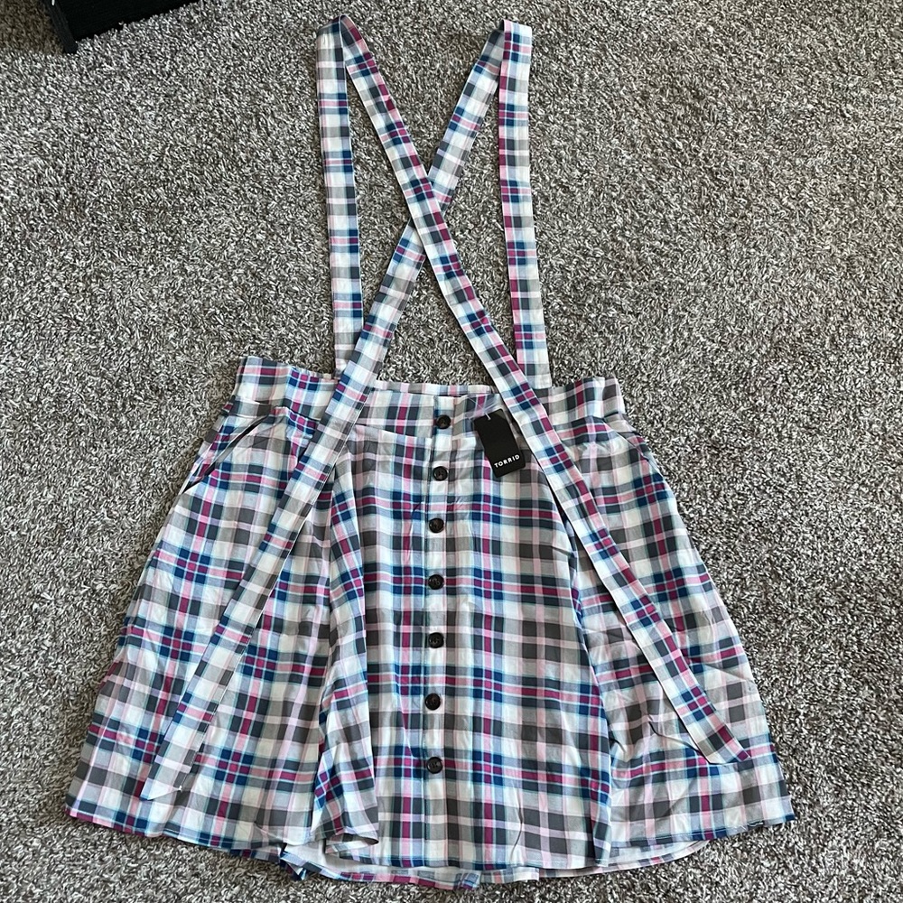 Torrid Multicolored Plaid Mini Challis Skirtall, 2X (18-20)